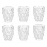 Copos De Vidro Diamante Clear 6 Peças 275ml - Class Home