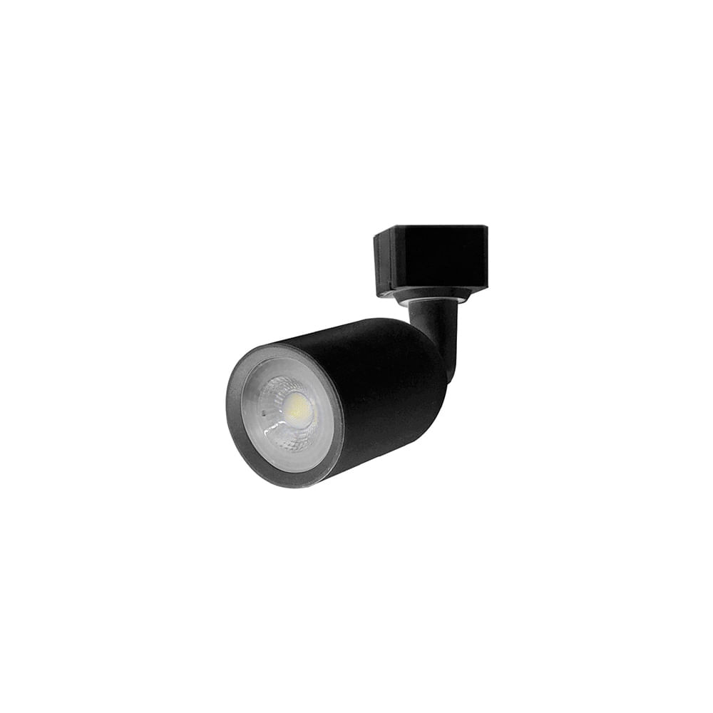 Spot Direcionável Para Trilho Eletrificado Taschibra Direct Led Mr16 6w Bivolt Preto 6500k Luz Branca 15090237