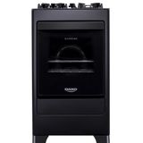 Fogão Dako 4 Bocas Com Mesa De Vidro Mega Chama Supreme Glass Preto Bivolt