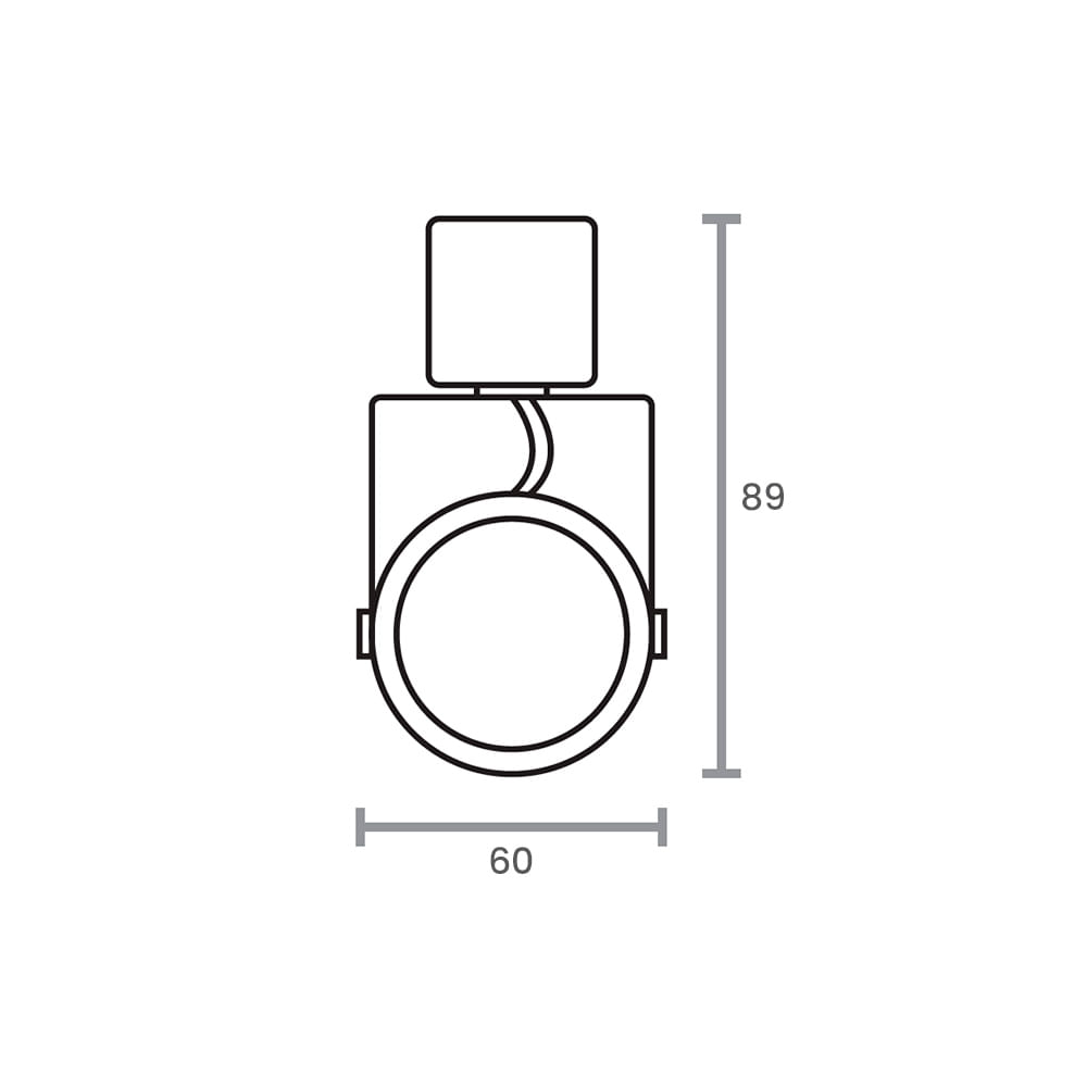 Spot Direcionável Para Trilho Eletrificado Taschibra Classic Redondo Mr16 Gu10 Bivolt Branco 15090440