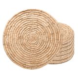 Kit 6 Sousplat Jogo Americano De Palha Natural 35cm Rustico