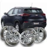 Jogo De Rodas Liga Leve Aro 16 Prata Para Tracker 2021 Gm