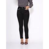 Calça Feminina Skinny Jeans Preto Pocket Strass Levanta Bumbum