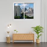 Janela Vitrô De Alumínio 2 Folhas 120 X 150cm Linha 25 Esquadrias Bergamo Branco