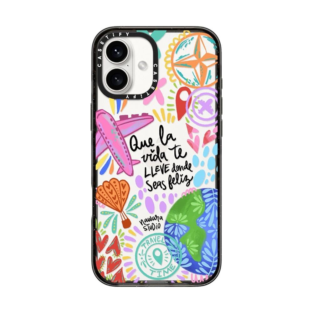 Capa De Celular Casetify Impact Para Iphone 16 Plus Ser Feliz