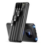 Carregador Portátil Power Bank Joyfar 10000mah Com 4 Cabos
