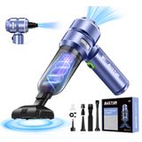 Aspirador De Pó Portátil Sem Fio Para Carro Auxtur 15000pa 7800mah