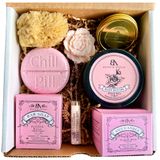 Cesta De Presentes De Spa, Beterrabas E Maçãs, Rosa, Com 8 Itens Essenciais Naturais