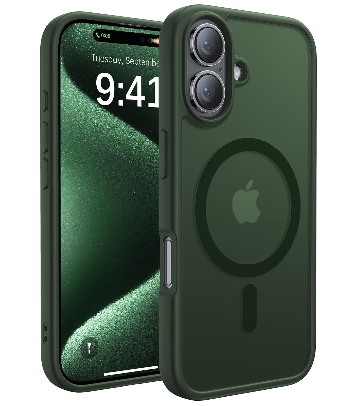 Capa De Celular Cahejilu Magnetic Para Iphone 16 6.1" Com Magsafe