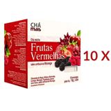 Chá De Frutas Vermelhas Vegano Cx10 Sachês De 1,5g Kit 10