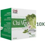 Chá Verde Natural Vegano Cx. Com 10 Sachês Kit 10
