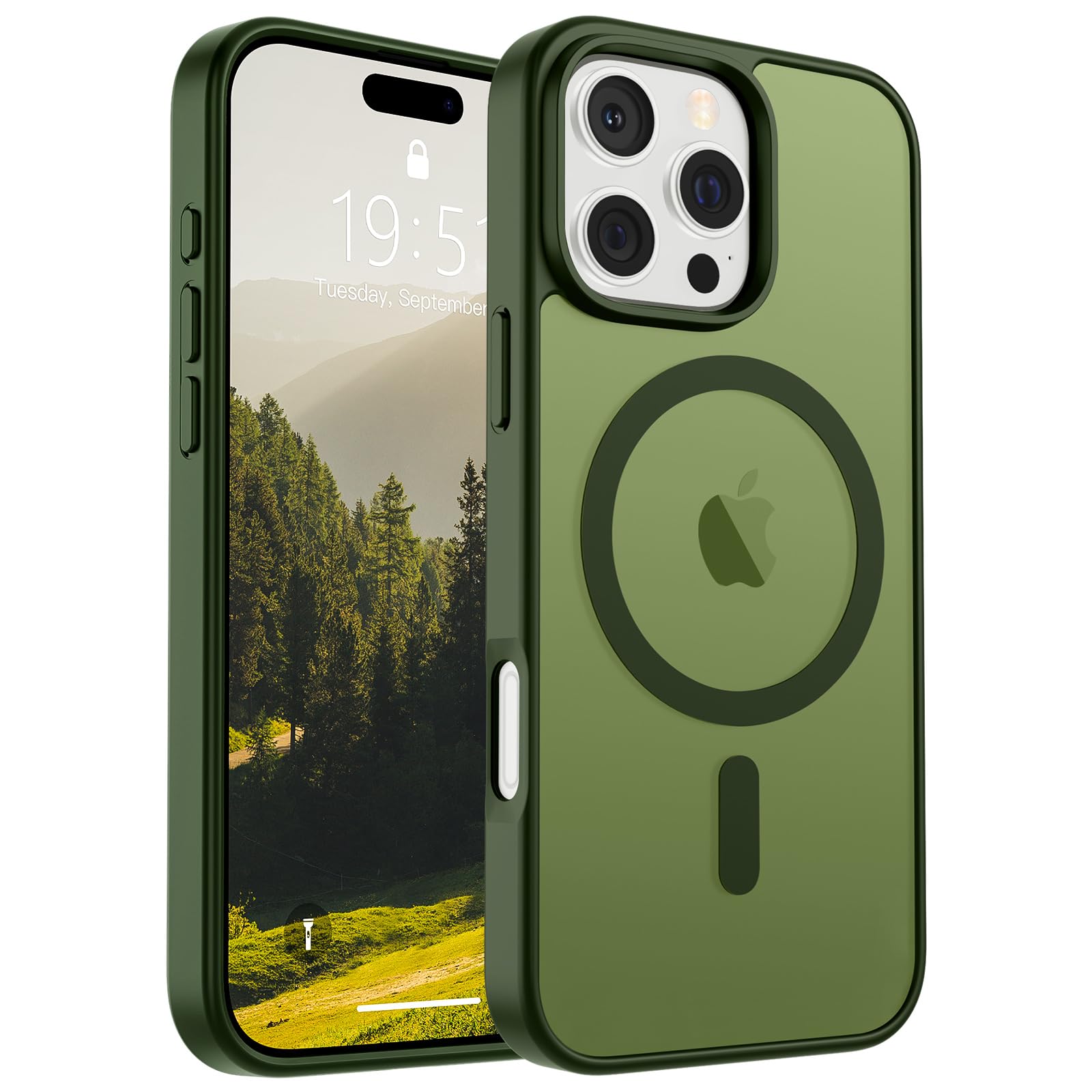 Capa De Telefone Supfine Magnetic Para Iphone 16 Pro Max Verde