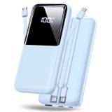 Carregador Portátil Power Bank Cfiai 20000mah Com Cabos Azuis