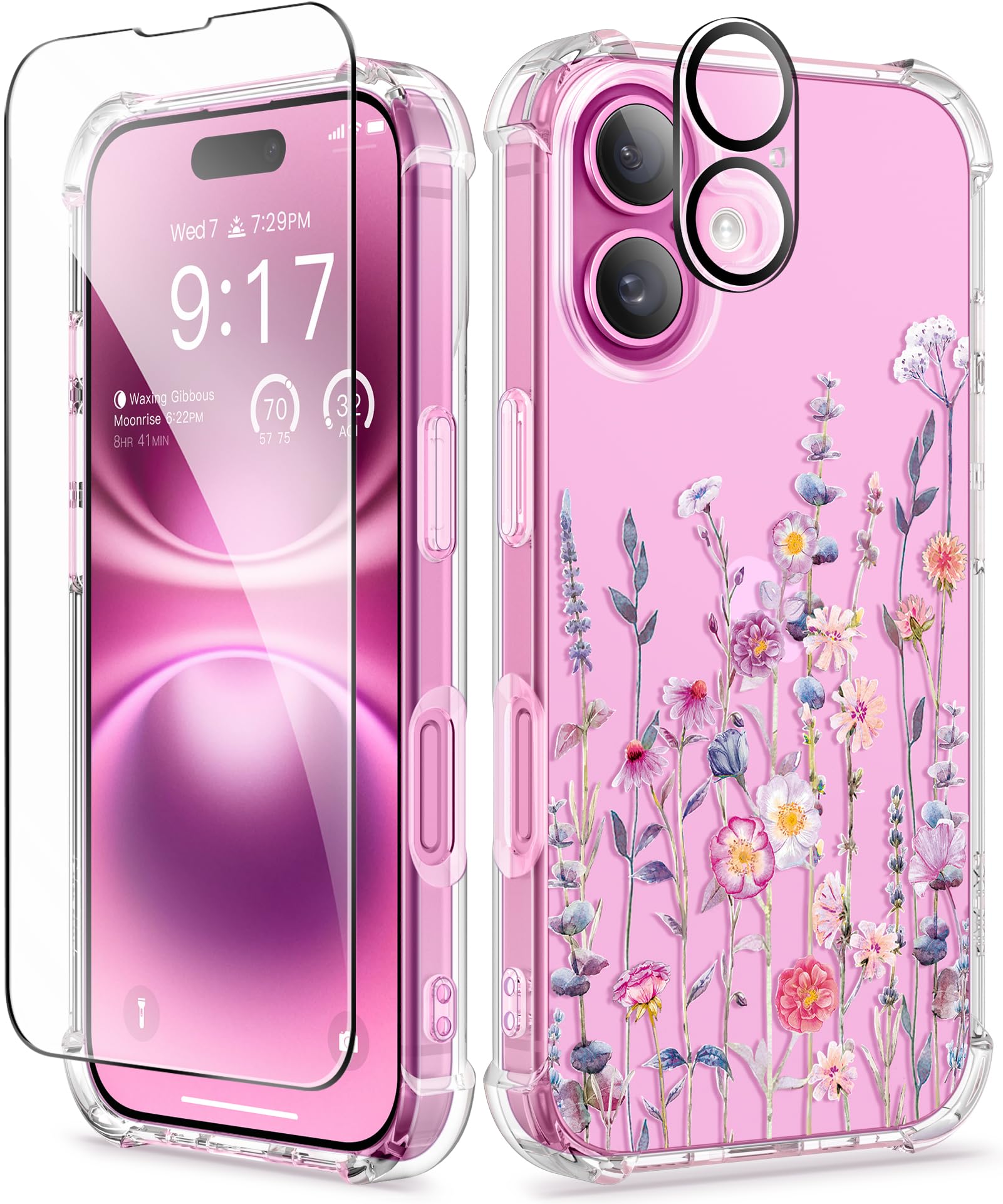 Capa De Telefone Gviewin Para Iphone 16 Plus 6.7 Com Protetor