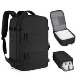 Mochila De Viagem Coofay Grande Impermeável Para Mulheres/homens Preta