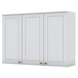 Armario Aereo 3 Portas Mdf 120 Cm Americana C352 Branco Henn