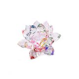 Enfeite Decoração De Cristal Vidro Flor De Lotus Para Sala Quarto Cristaleira Pequeno 8cm Colorido