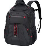 Mochila De Viagem Para Laptop Vankean 17,3", Repelente De Água, Preta