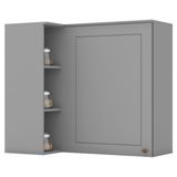 Armario Aereo Canto Reto 1p Mdf 94x54 Cm Americana C359 Cinza Henn