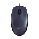 Mouse com fio USB Logitech M90 com Design Ambidestro e Facilidade Plug and Play