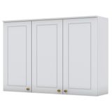 Armario Aéreo 3 Portas Mdf 120 Cm Americana C352 Branco Henn