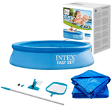 Piscina Inflavel Easy Set Intex 1.942 Litros Com Kit Limpeza E Forro De Lona 4x4m