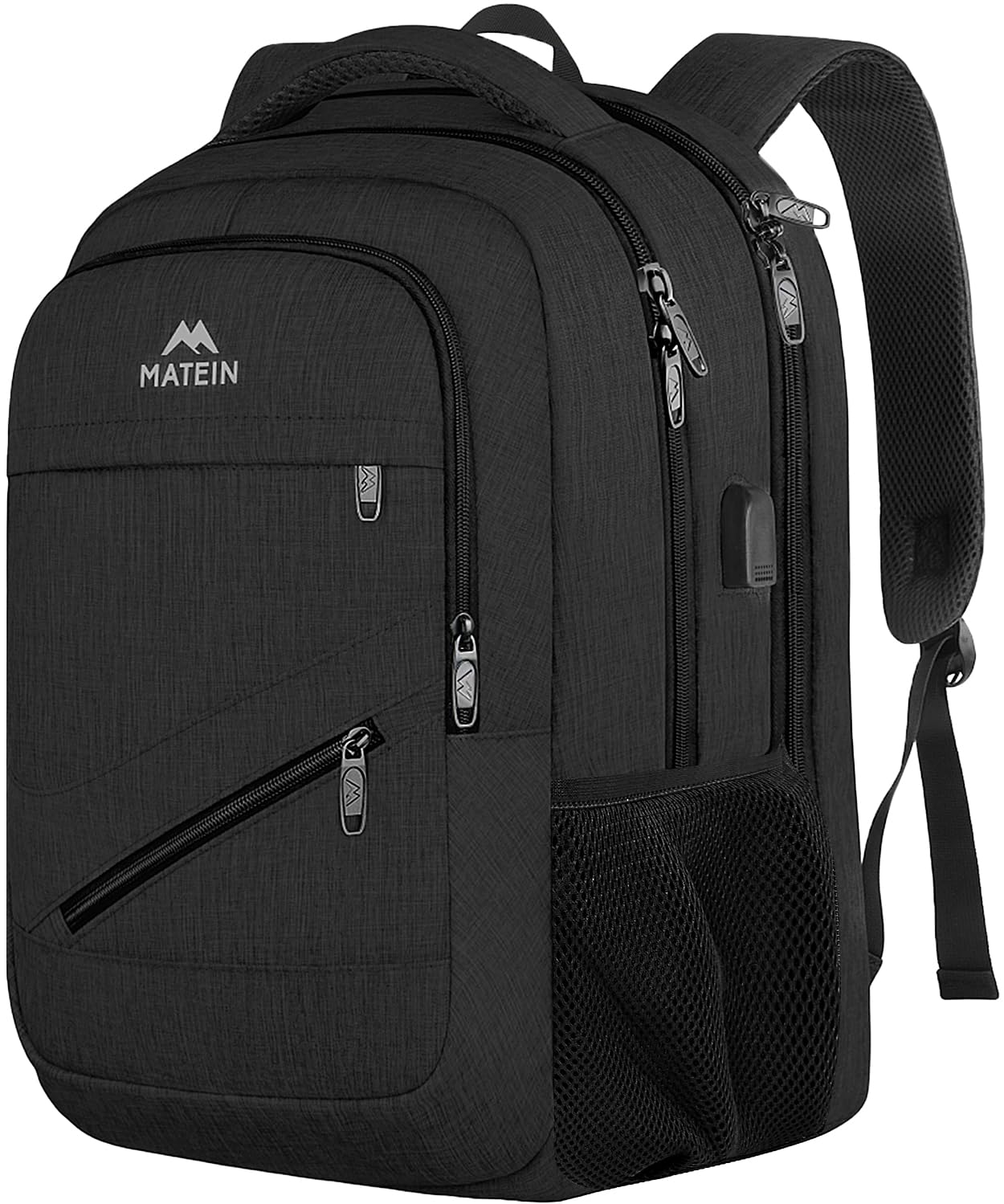 Mochila Matein Extra Large Business Travel 18 Polegadas Preta