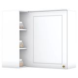 Armário Aéreo Canto Reto 1 Portas Mdf 94x54 Cm Americana C359 Branco Henn