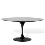 Mesa de Jantar Saarinen Oval 160x90 cm Laqueada Preto
