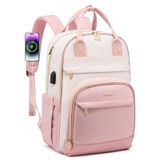 Mochila Lovevook Para Mulheres, Laptop, 15,6", Impermeável, Bege