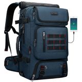 Mochila De Viagem Witzman B682 Azul De Nylon Para Homens 20,5 X 12,6 X 7,5 Cm