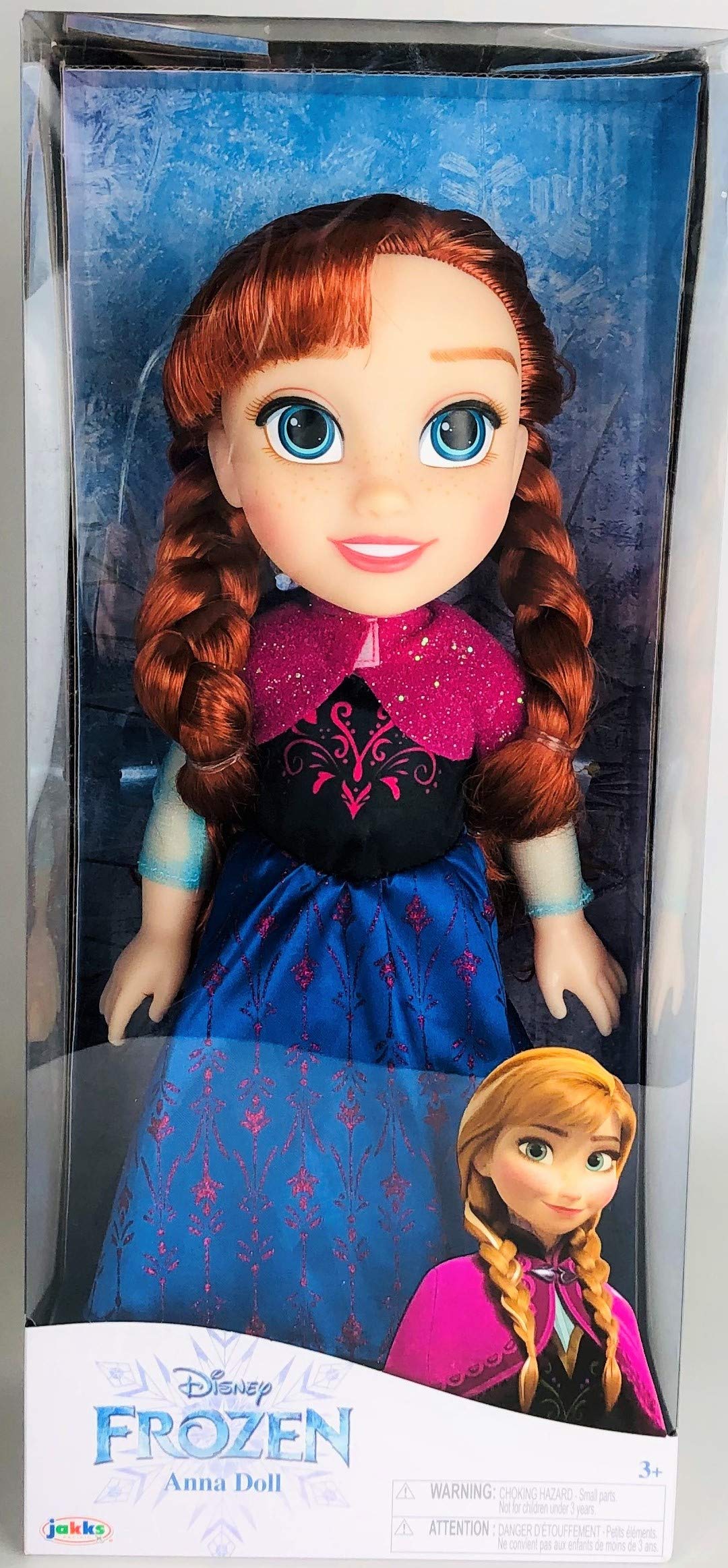 Boneca Infantil Disney Frozen Anna De 14 Polegadas Com Novos Traços Faciais