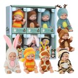 Mini Conjunto De Bonecas Yoyoexment De 10 Cm Com Roupas De Animais, 6 Peças