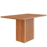 Mesa De Jantar Quadrada Ana 130x80 Cinamomo Com Tampo Em Mdf - Cimol Móveis