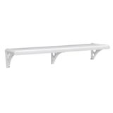 Prateleira Plástica Astra Com Suporte - 83x30cm - Branco
