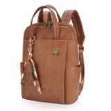 Mochila Para Laptop Kamlui Para Mulheres Marrom De 15,6 Polegadas
