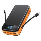 Carregador Portátil Power Bank Lengsum 32000mah Com Cabos Laranja