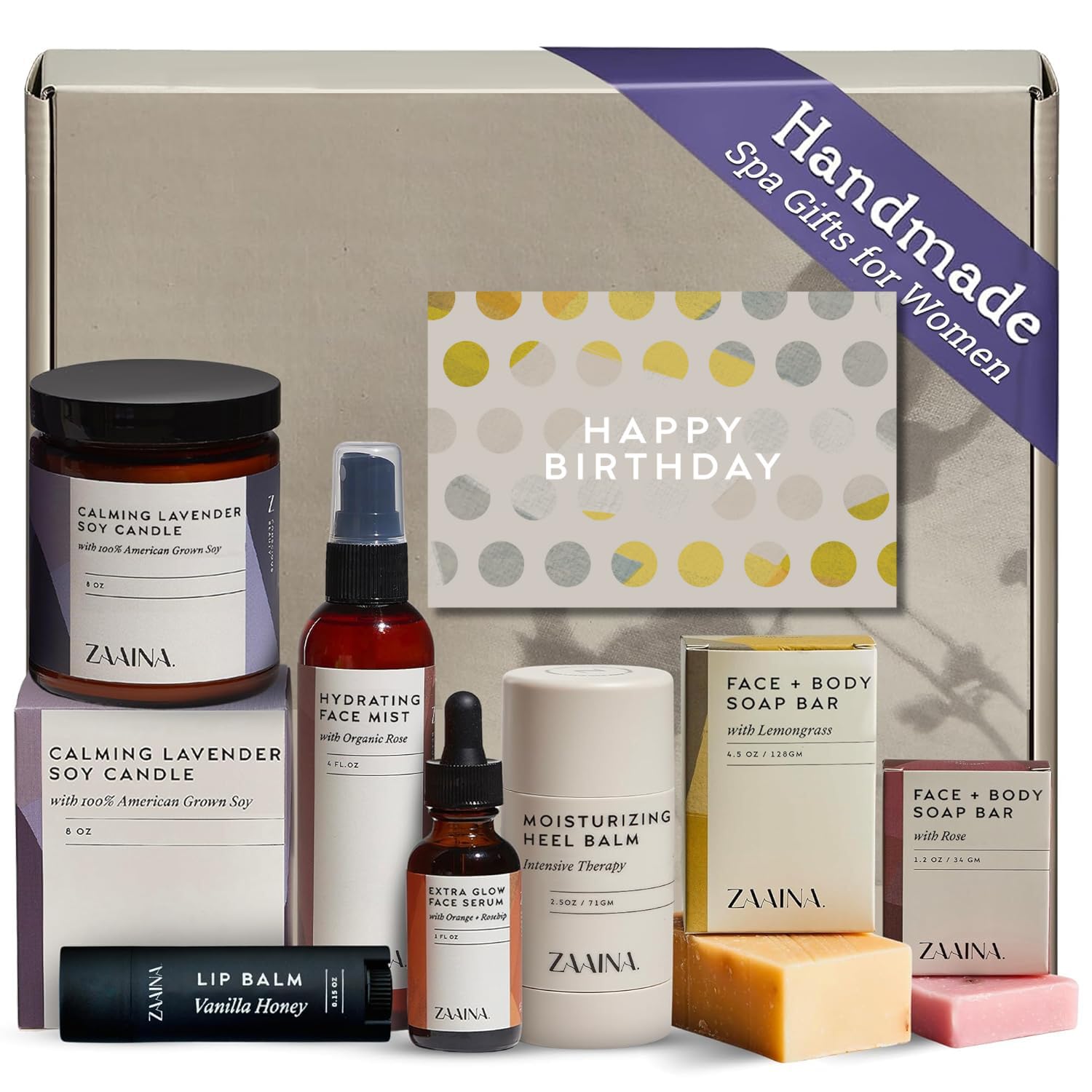Conjunto De Presentes De Spa Zaaina Presente De Aniversário Para Mulheres Com Vela E Sabonete