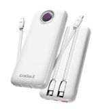 Carregador Portátil Gronase 10000mah 22,5w Power Bank Branco