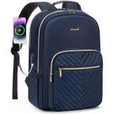 Mochila Para Laptop Lovevook Impermeável Para Mulheres 15,6" Azul Marinho