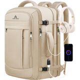 Mochila Areyteco Carry On 50l Para Mulheres Com Laptop De 17" Bege