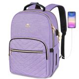 Mochila Para Laptop Matein Para Mulheres De 15,6" Com Porta Usb Roxa