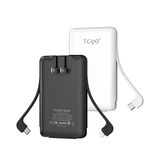 Carregador Portátil Tg90° 5000mah 3 Saídas Com Plugue De Parede Ac