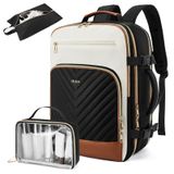Mochila De Viagem Telena Para Mulheres Para Laptop De 15,6 Polegadas Preta