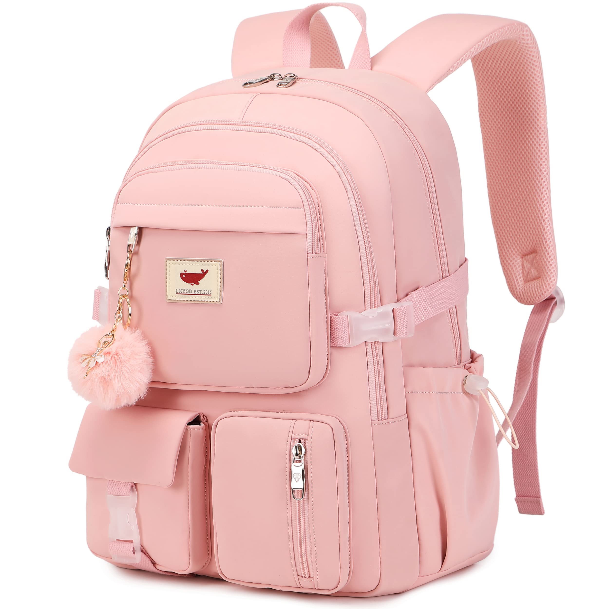 Mochila Para Laptop Lxygd De 15,6 Polegadas Kids Elementary School Rosa