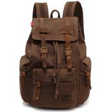 Mochila Huachen Vintage Canvas De Grande Capacidade M32 Coffee