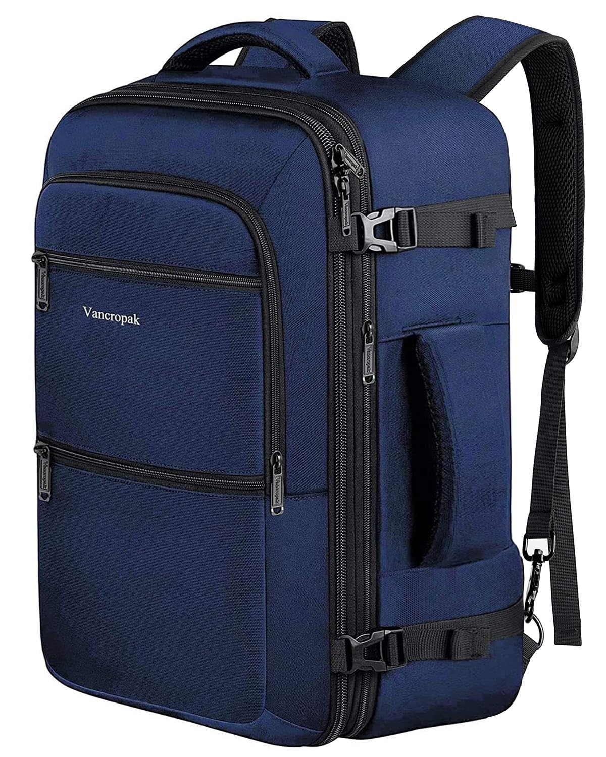 Mochila Carry On Vancropak 50l Expansível Resistente À Água Azul