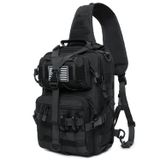 Mochila Tactical Sling Bag Lemubeane Military Rover Preta