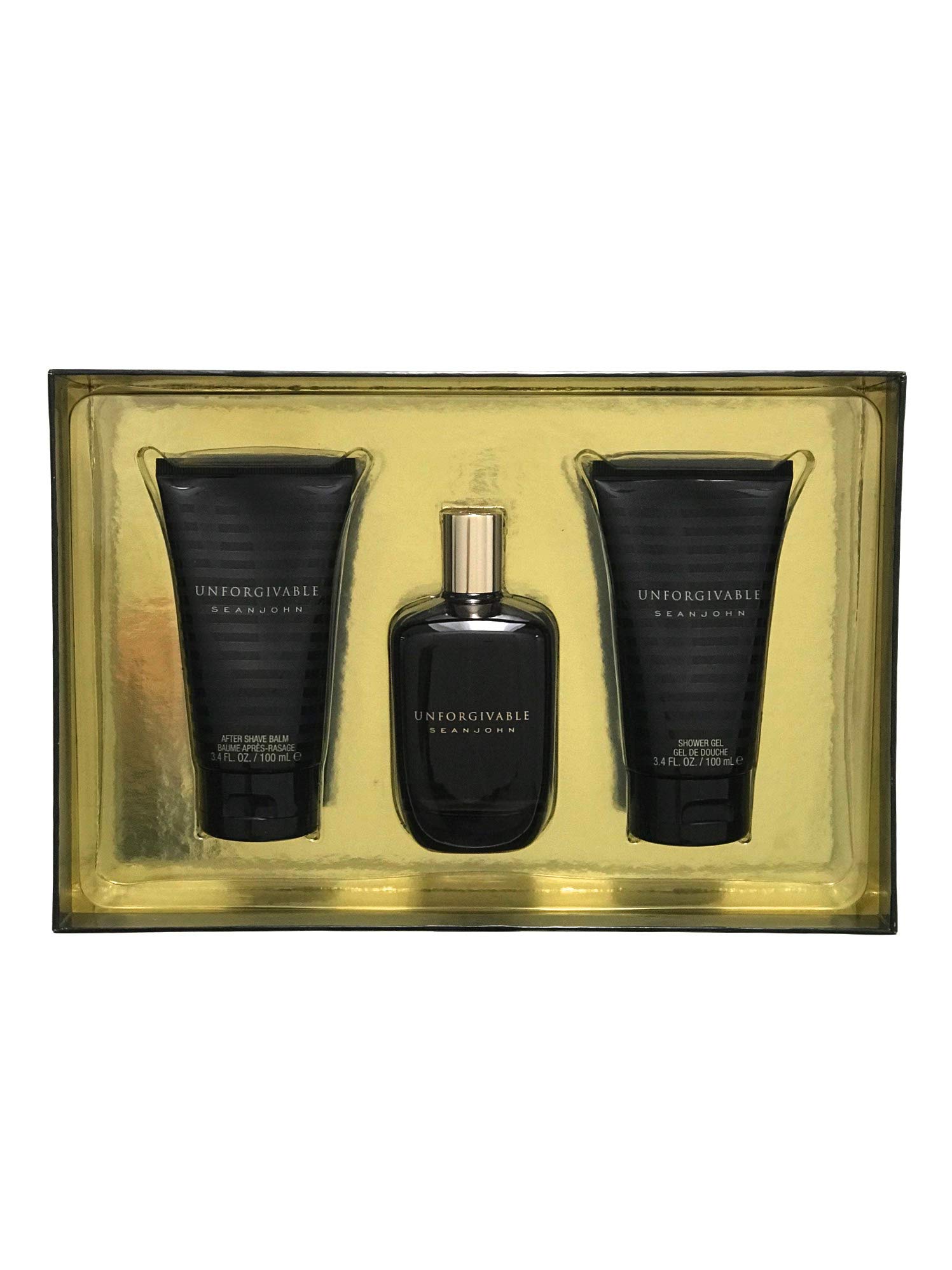 Conjunto De Perfumes Sean John Imperdoável Para Homens 125 Ml Edt + 100 Ml De Gel De Banho + 100 Ml De Bálsamo Pós-barba