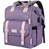 Mochila Para Laptop Falanko Para Mulheres De 17 Polegadas Com Porta Usb Roxa